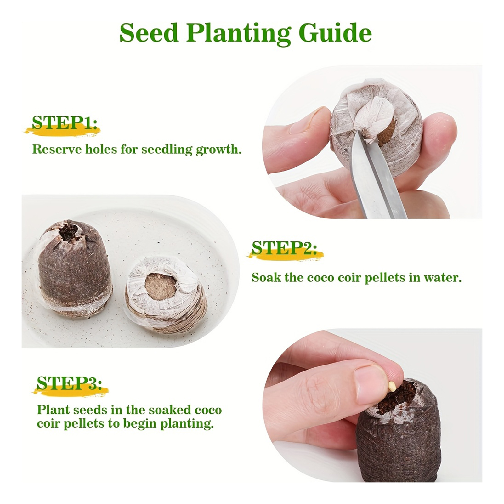 10/20/50pcs Plant Growth Bags  - مراجعة Substrate Coconut Fiber وسعره