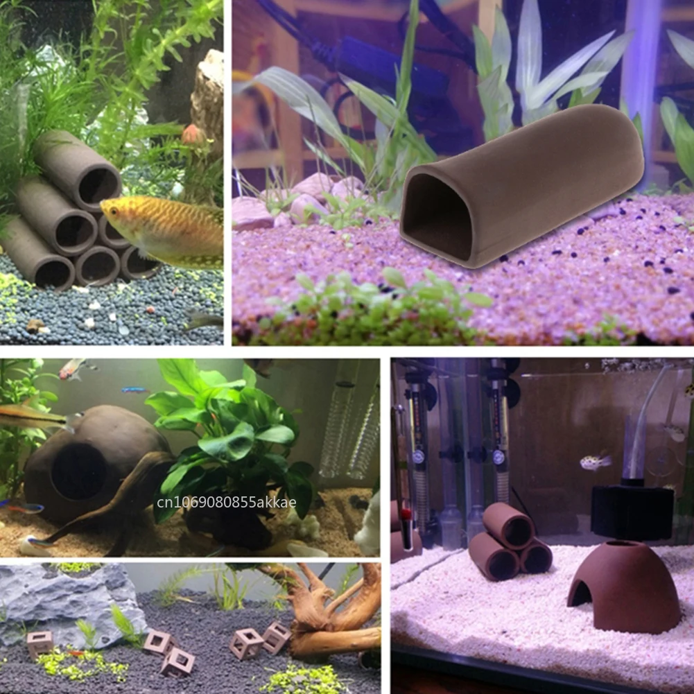 1pc Fish Tank Cave Aquarium Ac - مراجعة Hide Cave Ceramic وسعره