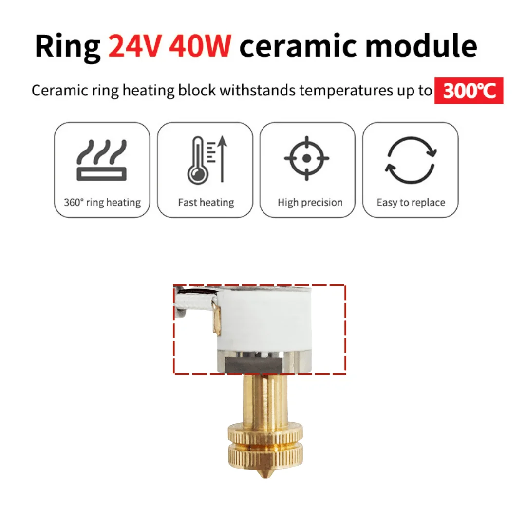 For E3D Revo Hotend Kit V6 Rad - مراجعة Ceramic Heat Emitter وسعره
